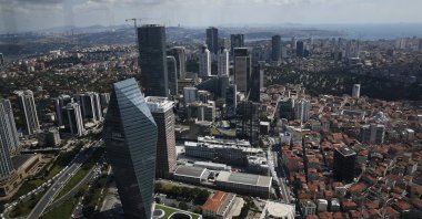 A general view of the financial and commercial Levent neighborhood, where many of the leading banks and companies have their headquarters, in Istanbul, Türkiye, Aug. 16, 2018. (AP Photo)
