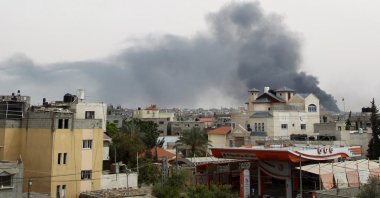 Smoke rises following Israeli strikes in Rafah, in the southern Gaza Strip, May 28, 2024. (Reuters Photo)