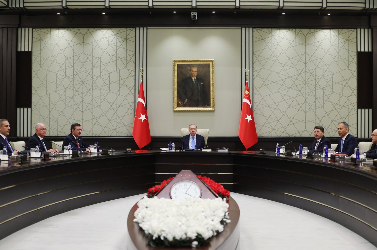 President Recep Tayyip Erdoğan chairs a National Security Council (MGK) meeting, Ankara, Türkiye, May 28, 2024. (AA Photo)