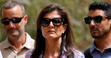 Republican presidential contender Nikki Haley tours Kibbutz Nir Oz, southern Israel, May 27, 2024. (Reuters Photo)