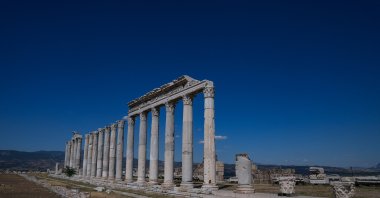 More than 100,000 visitors are expected to visit the ancient city of Laodicea, which is listed on the UNESCO World Heritage Temporary List and arouses the curiosity of both domestic and foreign tourists, Denizli, Türkiye, May 15, 2024. (AA Photo)