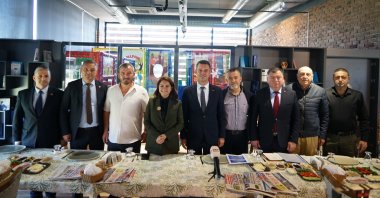 A delegation of Buglaria&#039;s Movement for Rights and Freedoms (DPS - HÖH) holds a meeting in northwestern Tekirdağ province, Türkiye, May 29, 2024. (IHA Photo)