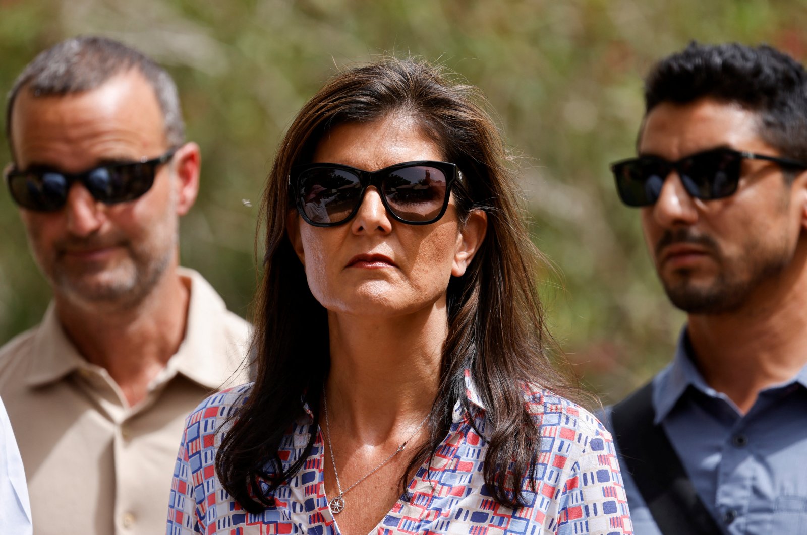 Republican presidential contender Nikki Haley tours Kibbutz Nir Oz, southern Israel, May 27, 2024. (Reuters Photo)