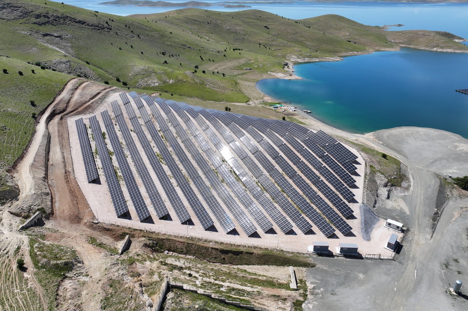 Solar panels are seen in Elazığ, eastern Türkiye, May 28, 2024. (AA Photo)