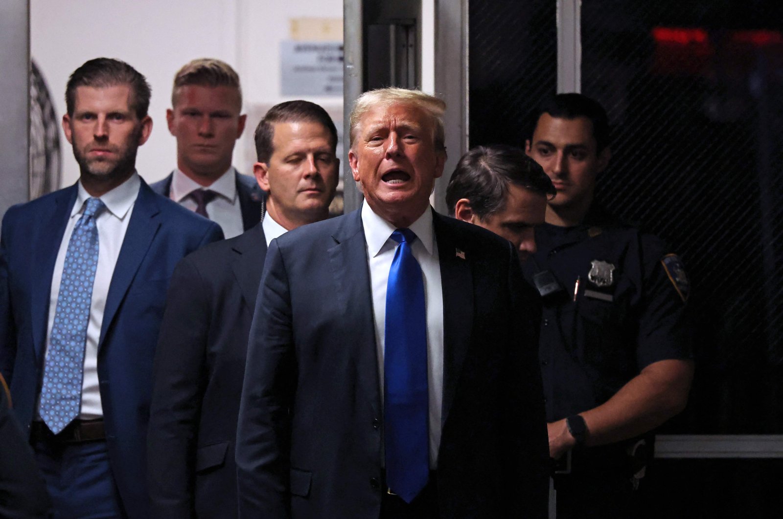 Former U.S. president and Republican presidential candidate Donald Trump speaks to the media during his criminal trial at Manhattan Criminal Court, New York City, U.S., May 30, 2024. (APF Photo)