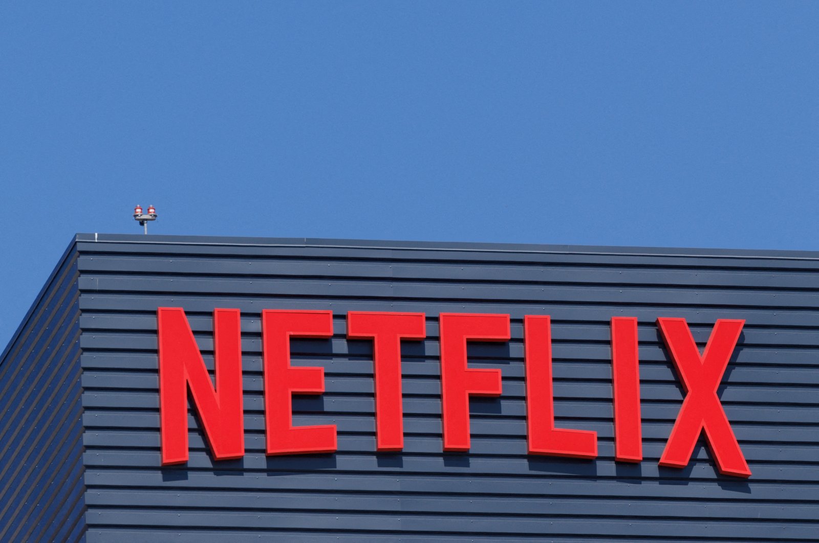 The Netflix logo is shown on one of their Hollywood buildings in Los Angeles, California, U.S., July 12, 2023. (Reuters Photo)