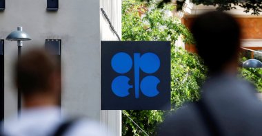 A view shows the logo of the Organization of the Petroleum Exporting Countries (OPEC) outside its headquarters in Vienna, Austria, May 28, 2024. (Reuters Photo)