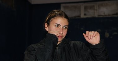 Turkish kickboxer Melek Yiğit trains for the Youth World Championship, Niğde, Türkiye, May 3 ,2024. (AA Photo)