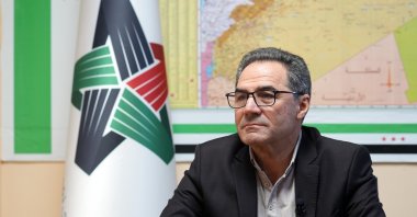 Syrian Kurdish National Council (ENKS) spokesperson Abdullah Keddo speaks during an interview with Anadolu Agency (AA), at ENKS headquarters in Irbil, Iraq, May 30, 3034. (AA Photo)