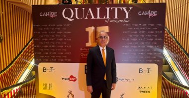 Turkish Volleyball Federation (TVF) President Mehmet Akif Üstündağ poses for a photo at the Quality of Magazine awards ceremony, Istanbul, Türkiye, June 4, 2024. (AA Photo)