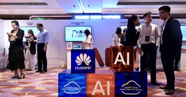 Participants conduct business consultations at the Huawei Cloud Summit Hong Kong 2024, Hong Kong, China, April 23, 2024. (Reuters Photo)