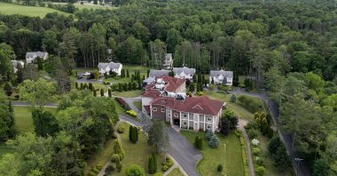 An aerial view of the Golden Generation Worship and Retreat Center where Gülenist Terror Group (FETÖ) leader Fetullah Gülen resides, Pennsylvania, U.S., May 31, 2024. (AA Photo)