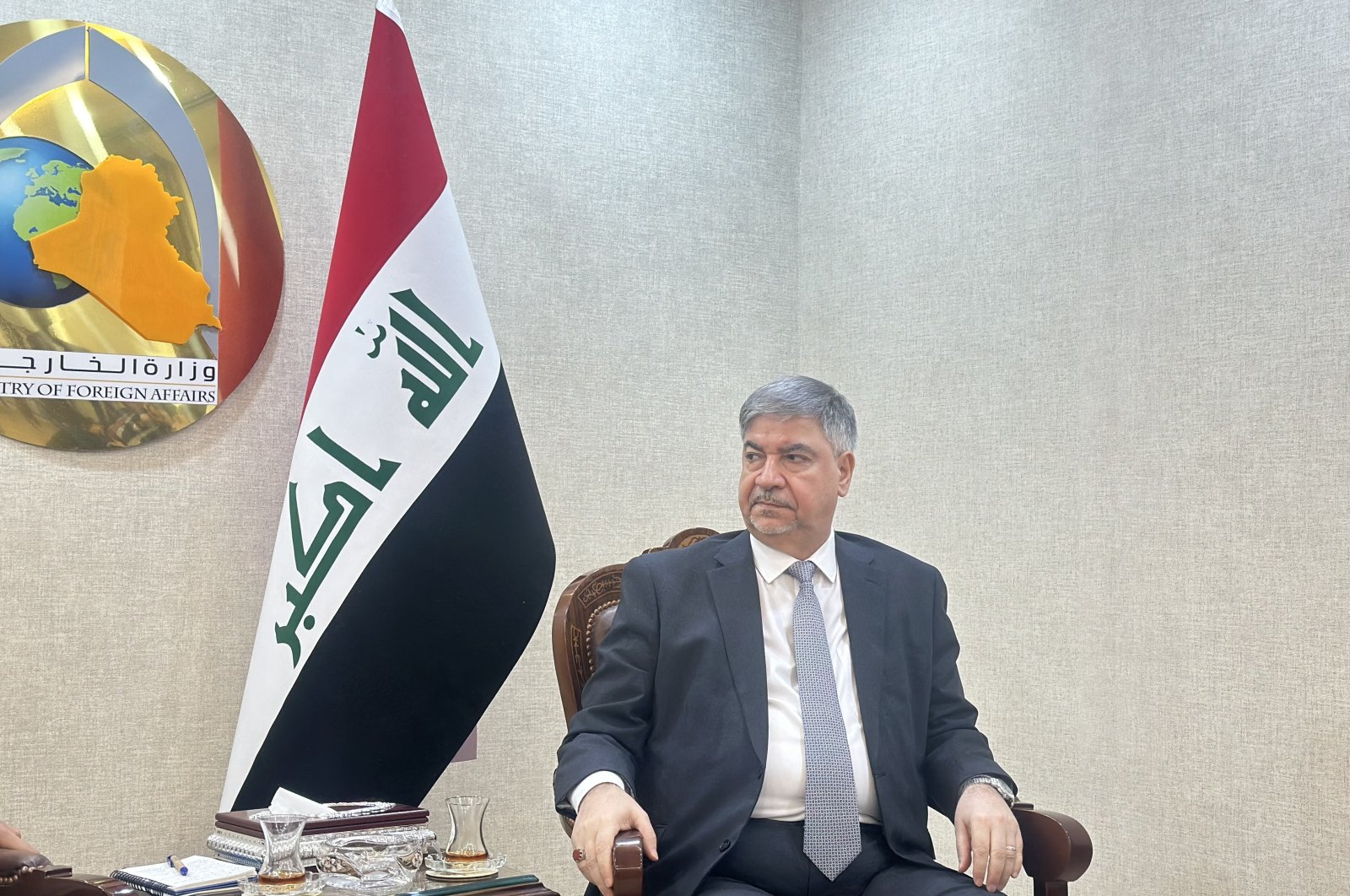 Iraqi Deputy Foreign Minister Hisham al-Alawi is seen in this photo at the ministry, Baghdad, Iraq, May 29, 2024. (Photo by Dilara Aslan Özer)