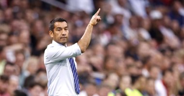 Giovanni Van Bronckhorst during the UEFA Champions League Group A match between Ajax Amsterdam and Rangers FC in the Johan Cruijff ArenA, Amsterdam, Netherlands, Sept. 7, 2022. (EPA Photo)
