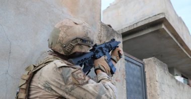 A Turkish soldier takes part in an operation against the PKK, Şanlıurfa, southeastern Türkiye, May 31, 2024. (DHA Photo)