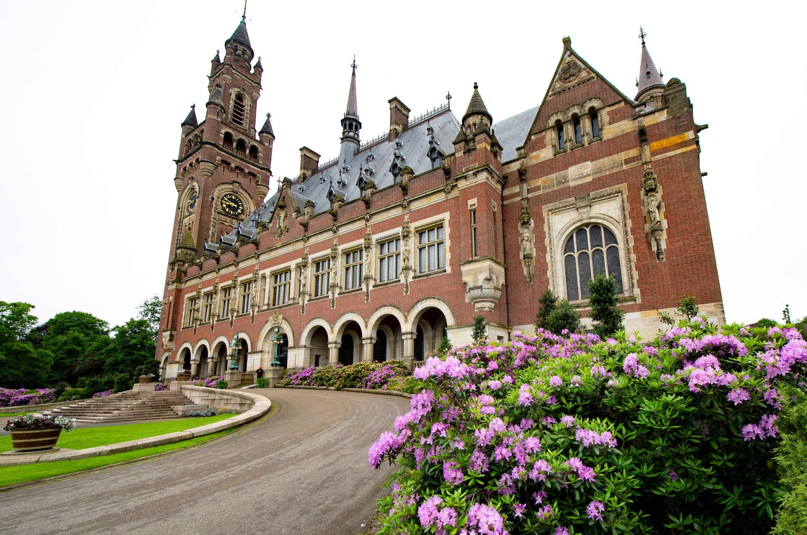 This photograph shows the Peace Palace, the seat of the International Court of Justice (ICJ, in The Hague, The Netherlands, May 17, 2024. (AFP Photo)