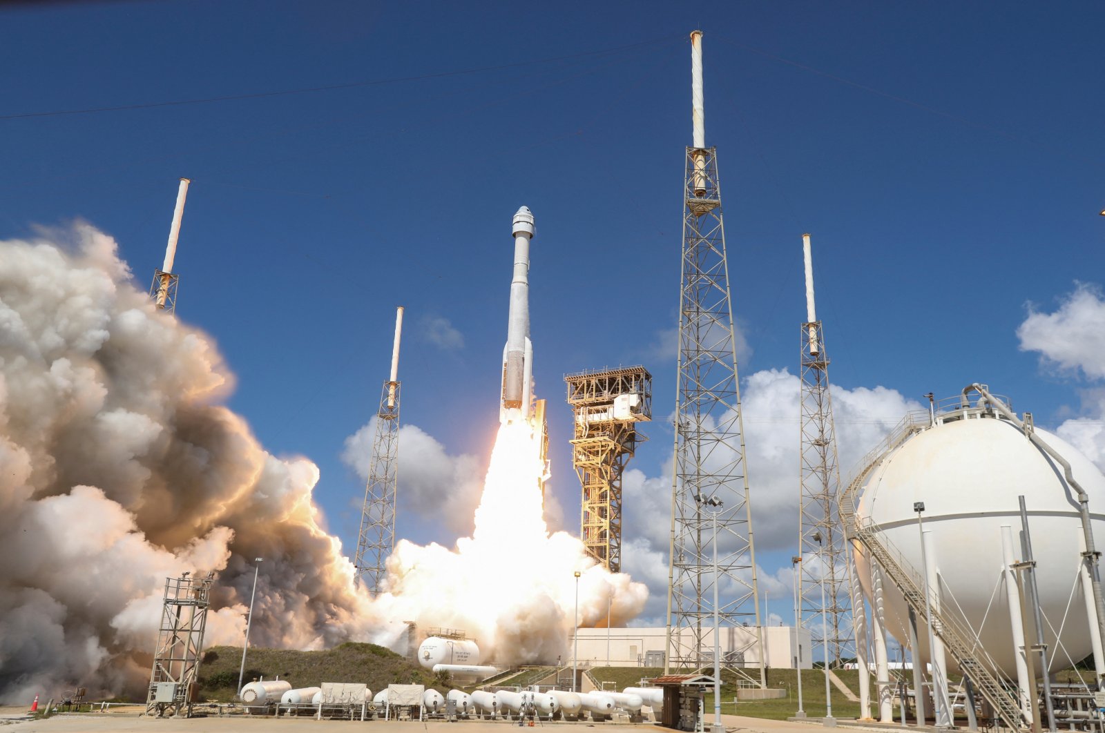 A rocket carrying two astronauts aboard Boeing&#039;s Starliner-1 Crew Flight Test (CFT) is launched on a mission to the International Space Station in Cape Canaveral, Florida, U.S., June 5, 2024. (Reuters Photo)