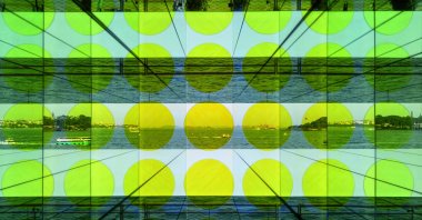 "Sunset kaleidoscope," by Olafur Eliasson, 2005, Istanbul, Türkiye, June 6, 2024. (Photo courtesy of Istanbul Modern)