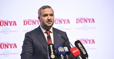 Central Bank of the Republic of Türkiye (CBRT) Governor Fatih Karahan speaks during the Climate Economy-Sustainability Financing Summit, Istanbul, Türkiye, June 7, 2024. (AA Photo)