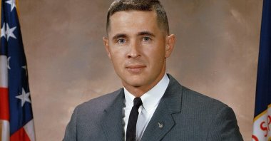 This image obtained on June 7, 2024, shows the official NASA portrait of astronaut William Anders taken Sept. 9, 1967. (Photo Courtesy of NASA)