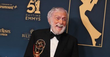 Dick Van Dyke, winner, poses at the 51st annual Daytime Emmys Awards at The Westin Bonaventure Hotel &amp; Suites, Los Angeles, California, U.S., June 7, 2024. (AFP Photo)