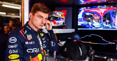 Max Verstappen prepares in the garage during qualifying ahead of the F1 Grand Prix of Canada, in Montreal, Quebec, Canada, June 08, 2024. (AFP Photo)