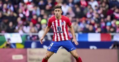 Atletico Madrid's Gabriel Paulista looks with the ball during the La Liga match between Atletico Madrid and Real Betis at Civitas Metropolitano Stadium, Madrid, Spain, March 3, 2024. (Getty Images Photo)