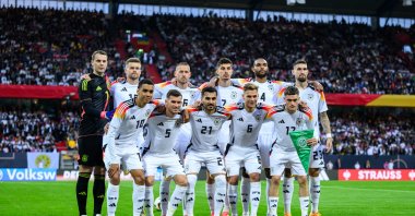 Germany national team players line up before the international friendly match between Germany and Ukraine at Max-Morlock-Stadion, Nuremberg, Germany, June 3, 2024. (Getty Images Photo)
