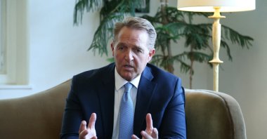 U.S. Ambassador to Türkiye Jeff Flake speaks during an interview, Ankara, Türkiye, June 11, 2024. (Reuters Photo)