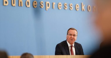 German Defense Minister Boris Pistorius attends a news conference on a reform of the military service in Germany in Berlin, June 12, 2024. (AFP Photo)