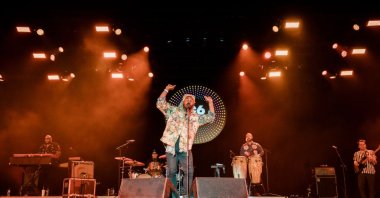 Eric Burton of Black Pumas performs live on stage during the C6 Fest at Parque Ibirapuera, Sao Paulo, Brazil, May 18, 2024. (Getty Images Photo)