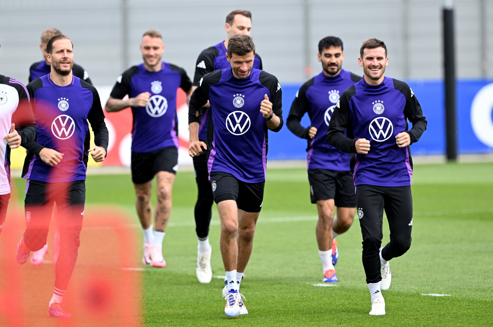 Germany players train ahead of the Euro 2024 tournament, Bavaria, Herzogenaurach, Germany, June 12, 2024. (Getty Images Photo)