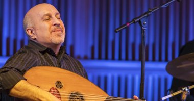Armenian-American musician Ara Dinkjian plays oud as he leads his ensemble during a Live Sounds program of &quot;Songs of Armenia and Anatolia&quot; during the Live (at) 365 global music series at the Graduate Center of the City University of New York&#039;s Elebash Recital Hall, New York, New York, Feb. 24, 2017. (Getty Images Photo)