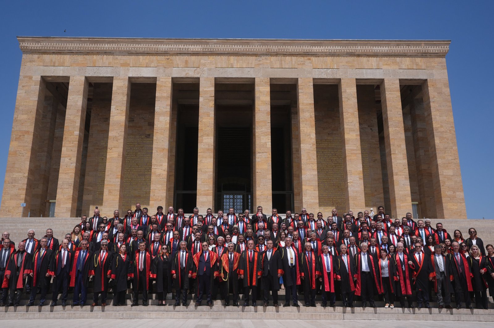 The Supreme Court’s newly appointed prosecutors visit the Mausoleum of Atatürk in the capital Ankara, Türkiye, June 5, 2024. (AA Photo)