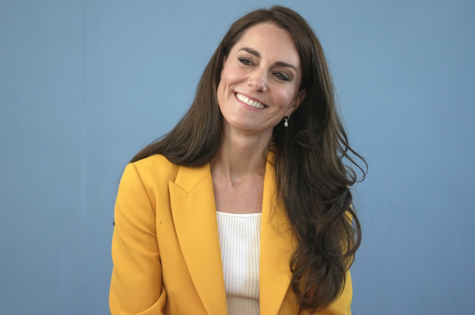 Britain&#039;s Kate, Princess of Wales, smiles as she visits the Dame Kelly Holmes Trust and meets with some of the young people that the charity supports, May 16, 2023, in Bath, England. (AP File Photo)