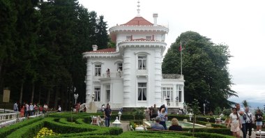 Atatürk Pavilion, where Mustafa Kemal Atatürk wrote his will, saw a surge of visitors during Qurban Bayram, Trabzon, Türkiye, June 18, 2024. (IHA Photo)
