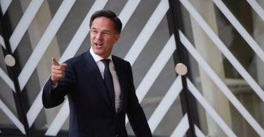  Dutch Prime Minister Mark Rutte arrives at a European People&amp;#039;s Party (EPP) leaders meeting in Brussels, Belgium, June 17, 2024. (EPA Photo)