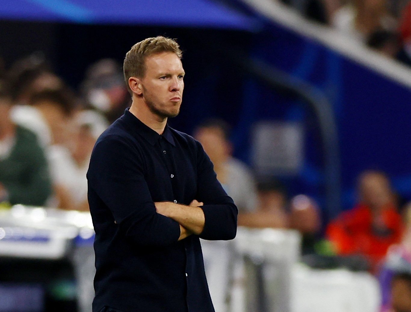 Germany coach Julian Nagelsmann reacts during the UEFA EURO 2024 group A match between Germany and Scotland, Munich, Germany, June 14, 2024. (Reuters Photo)