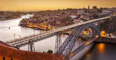 A general view of Douro River and the city of Oporto at sunset, Porto, Portugal, July 27, 2015. (Getty Images)