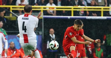 Türkiye's Arda Güler (R) scores against Georgia during the Euro 2024, Group F match at the Dortmund BVB Stadion, Dortmund, Germany, June 18, 2024. (Reuters Photo)