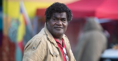Christian Tein, a leader of the pro-independence Caledonian Union, arrives at a program in Bourail, France's Pacific territory of New Caledonia, June 14, 2024. (AFP Photo)