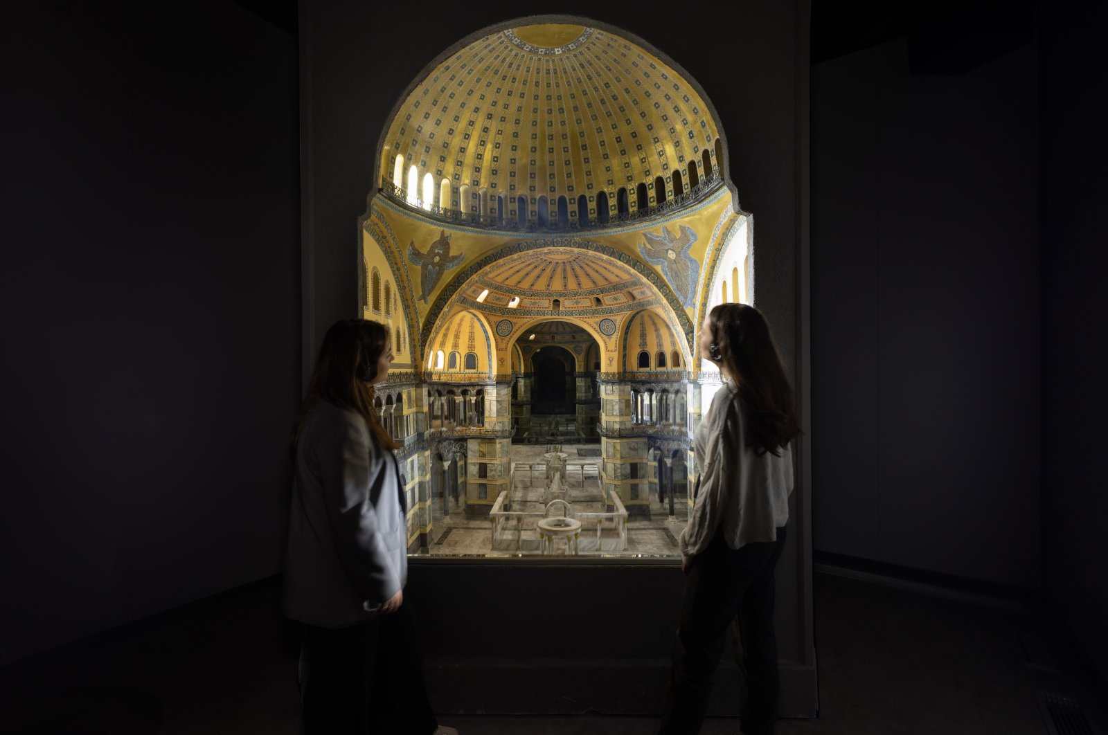 Standing since A.D. 537 and listed as a UNESCO World Heritage Site since 1985, the Hagia Sophia Grand Mosque draws millions of visitors annually, both locals and tourists alike, Istanbul, Türkiye, June 6, 2024. (IHA Photo)