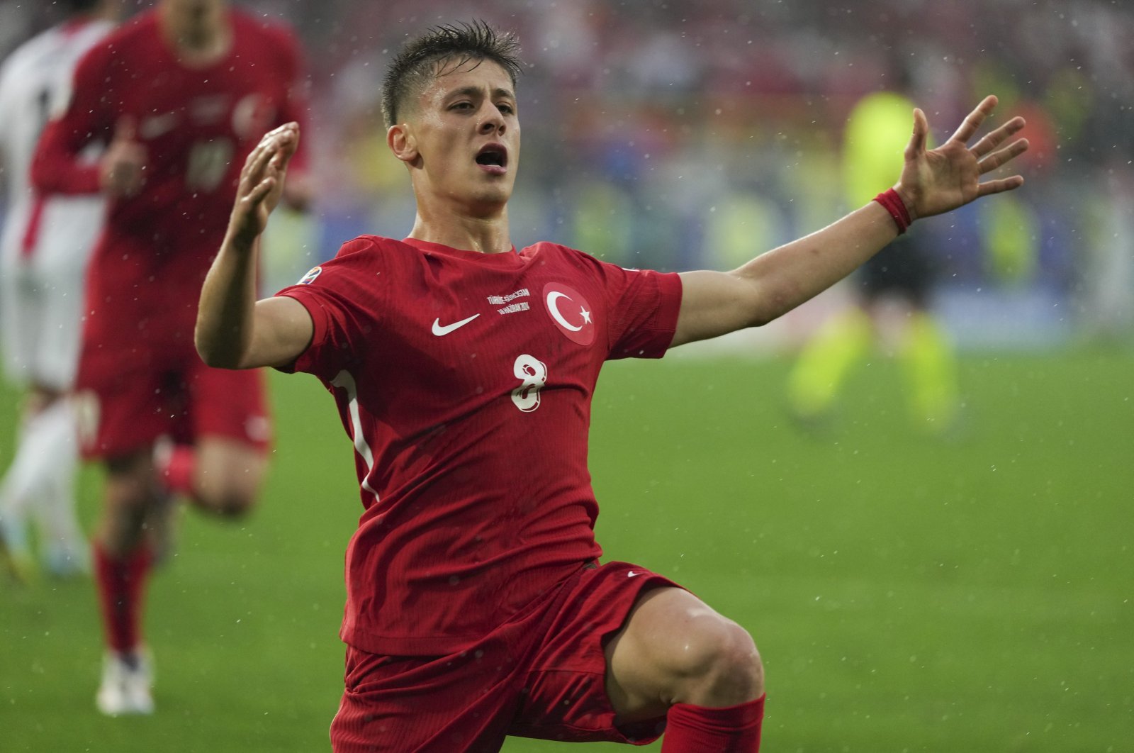 Türkiye&#039;s Arda Güler celebrates scoring against Georgia during the Euro 2024, Group F match at the Dortmund BVB Stadion, Dortmund, Germany, June 18, 2024. (AA Photo)