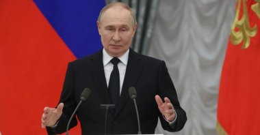 Russian President Vladimir Putin talks during an award ceremony at the Kremlin, Moscow, Russia, May 30, 2024. (Getty Images Photo)