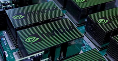 The logo of Nvidia Corporation is seen during the annual Computex computer exhibition in Taipei, Taiwan May 30, 2017. (Reuters Photo)