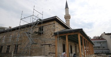 Muradiye Mosque undergoes restoration, Edirne, Türkiye, June 24, 2024. (AA Photos)