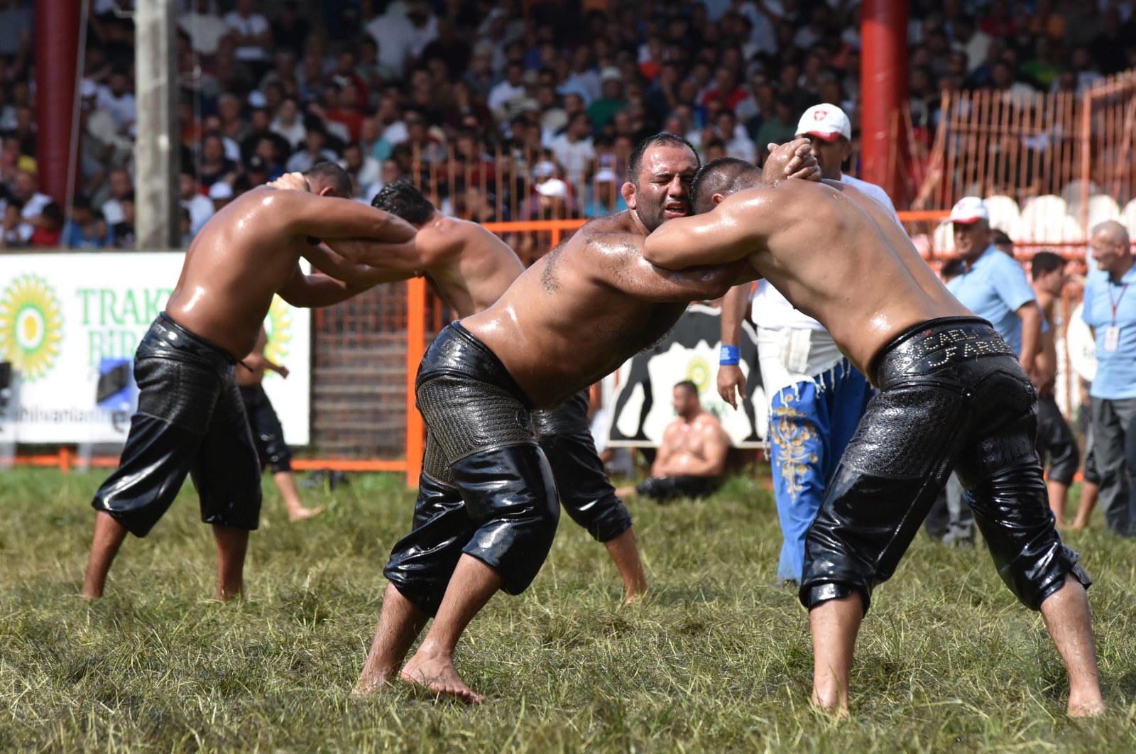 Preparations are continuing for the Kırkpınar Oil Wrestling Festival to be held in Edirne between July 1-7. (DHA Photo)