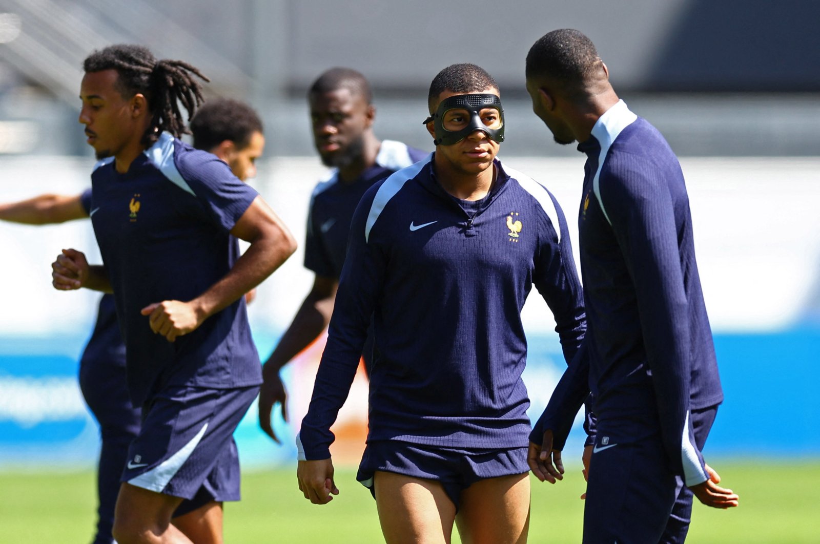 France&#039;s players during training at the Paderborn Arena, Paderborn, Germany, June 24, 2024. (Reuters Photo)