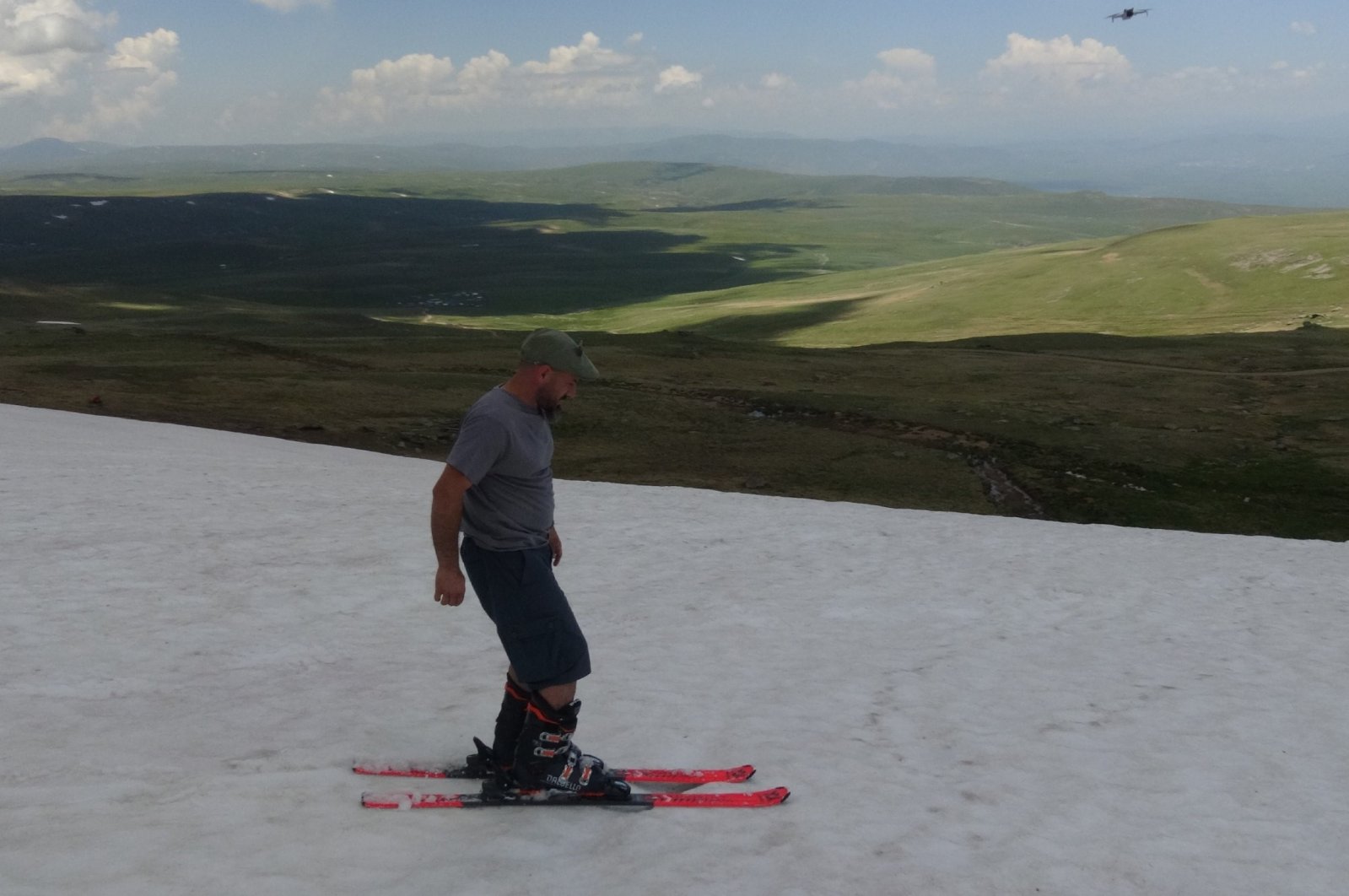 People enjoy summer skiing, Artvin, Türkiye, June 24, 2024. (IHA Photos)