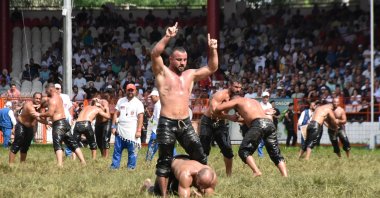Preparations are continuing for the Kırkpınar Oil Wrestling Festival to be held in Edirne, Türkiye between July 1-7. (DHA Photo)
